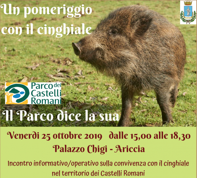 Parco Castelli Romani: Incontro formativo sulla convivenza con il cinghiale